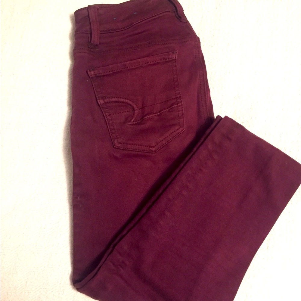 American Eagle Burgundy Pants